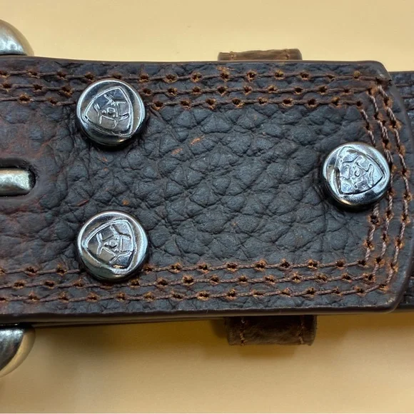 Ariat Leather Belt 34 Brown Western Workwear Ranchcore Americana Utility - Picture 4 of 7